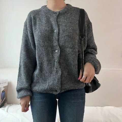 플럼마켓 / 데이지 알파카 가디건 봄신상