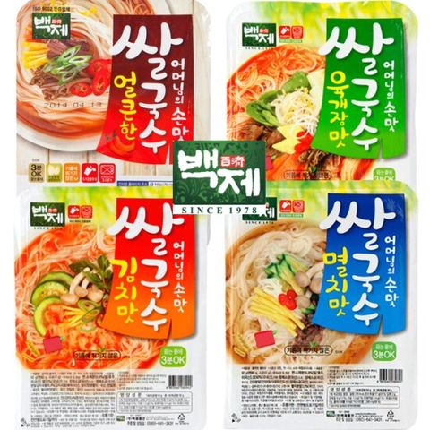 백제 쌀국수 멸치맛/김치맛/육개장맛/얼큰한맛 30개/즉석쌀국수/컵라면