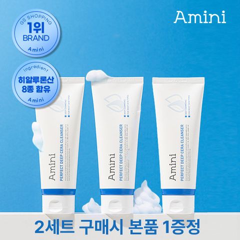 [뷰티1위,체험특가]아미니 퍼펙트 딥 세라 폼클렌징 150ml 3개 (2세트 구매당 본품1 증정)