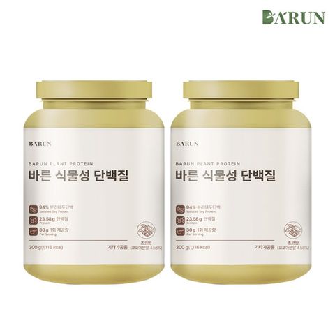바른 식물성 단백질 보충제 프로틴 쉐이크 800g x 2통