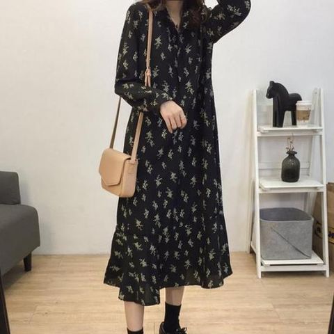 봄원피스 롱 꽃무늬 플라워 랩원피스 드레스 원피스 롱원피스 슬