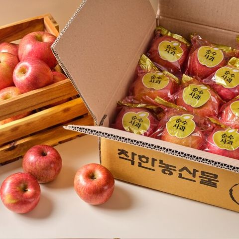 순수 햇 세척사과 2.5kg 꼬마소과(12-17과 내외)