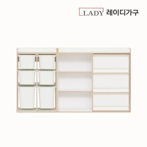 키디 세트14 (2열 수납장 + 1200 슬라이딩 전면 책장) 다리형