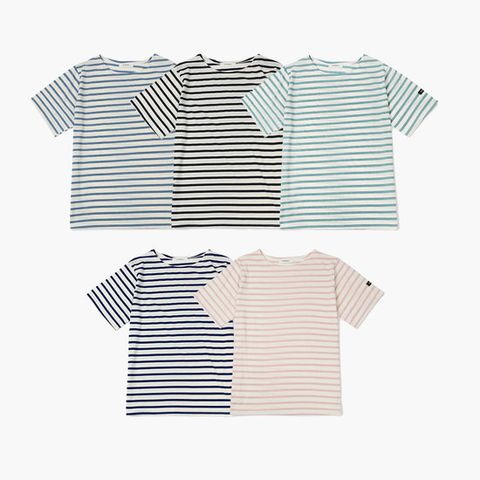 [2개세트][에잇컨셉] 베이직 스트라이프 반팔티셔츠(5color)