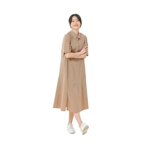 [샤트렌] 캐주얼 반오픈 카라 셔츠 원피스 _HCDMOP211