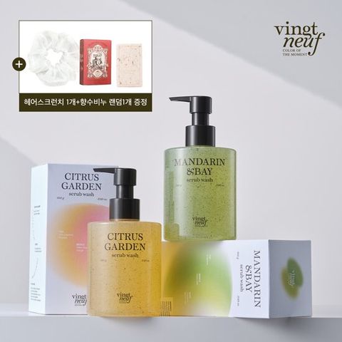 [런칭기념] 뱅네프생토노레 퍼퓸 스크럽 바디워시 500ML (2종 택1)+헤어스크런치1개+향수비누1개 증정