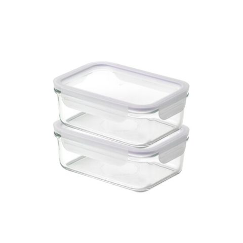 글라스락 클래식 클린캡 직사각 710ml 2조세트(라벤더)