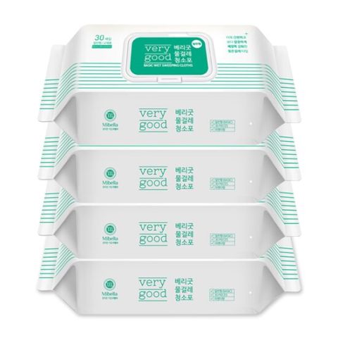 [한정수량] 베리굿 표준형 물걸레 청소포 120매 (30매x4팩)