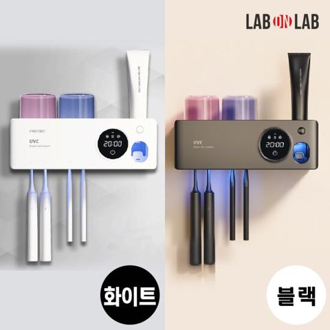 [랩온랩] UV히팅 무선 칫솔살균기 4구 (화이트/블랙 택1)
