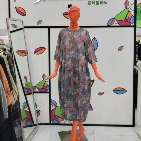 몬테밀라노 DP01 라운드 7부 벌룬 원피스 MK406O1945
