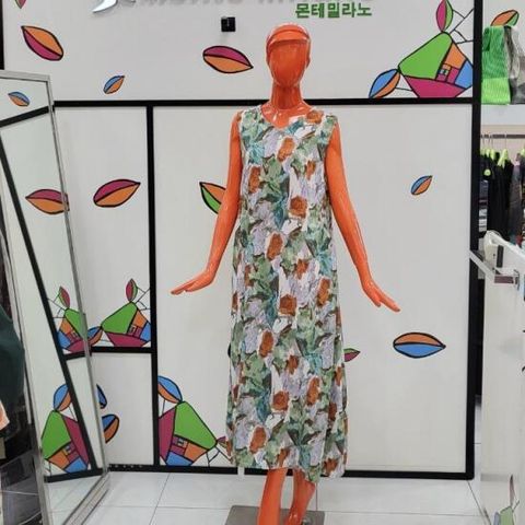 몬테밀라노 DP01 플라워 민소매 원피스 QL406O1965