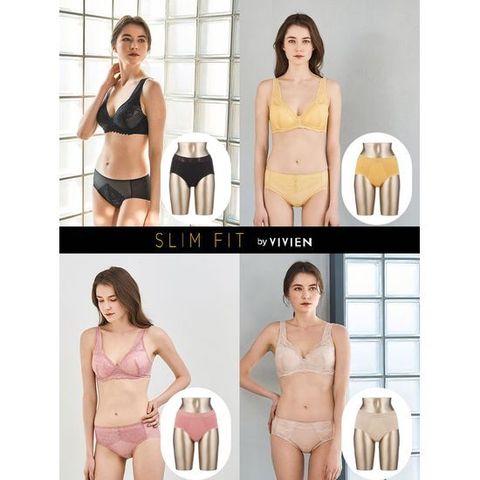 [비비안] 24FW 슬림핏 라이크라윙 노와이어 여성 속옷 세트 12종