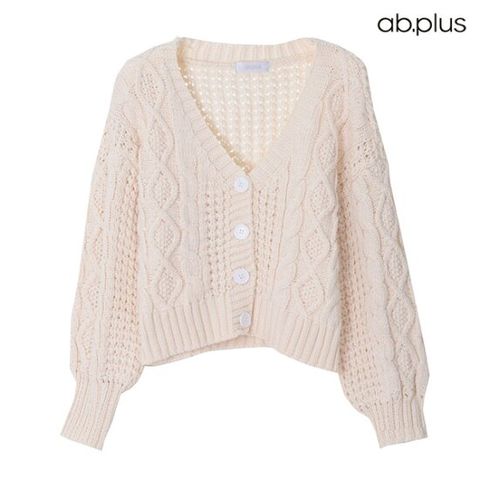 [ab.plus] 도톰 브이넥 케이블 가디건 (LSY3MY35A)