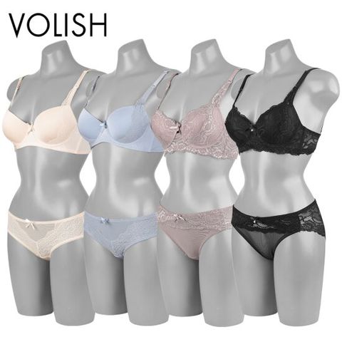 레이스 볼륨업 브라팬티 8종세트 (브라4+팬티4) 241139