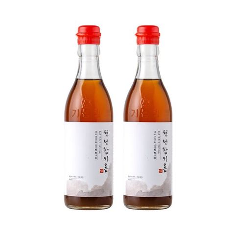 전라도청년 저온압착 천년참기름 350ml*2병