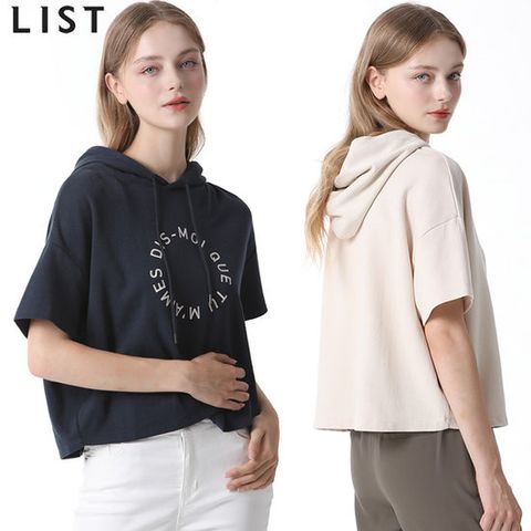 [리스트] 오버핏 레터링 후드 티셔츠