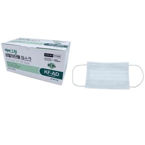 크린탑 비말차단용 마스크 대형 화이트 KF-AD 50EA