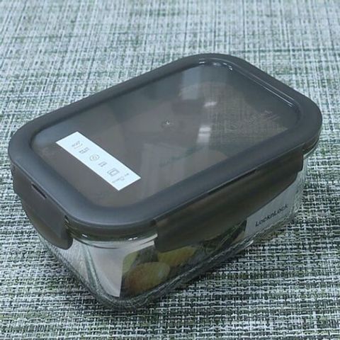 락앤락 밀폐용기 반찬통 냉장고 유리 용기 회색 630ml