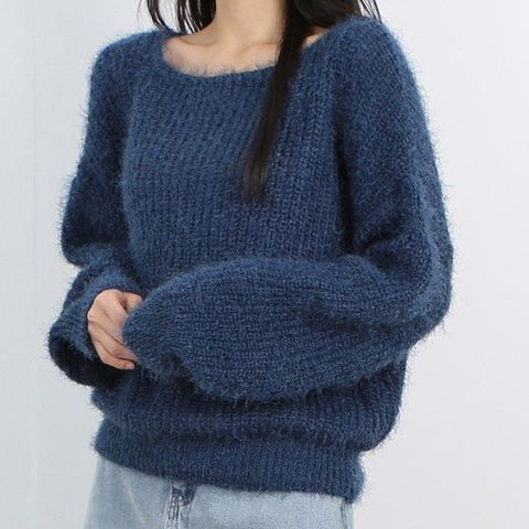 [파라노말샵]6색 부클 입술넥 니트티 ()