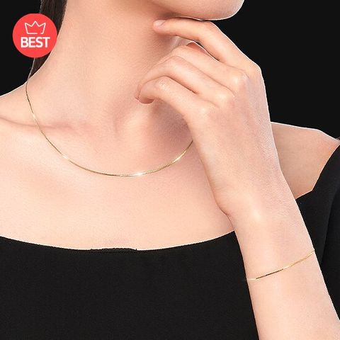 [제메이스] 14K 이태리 실키 스네이크 체인 세트