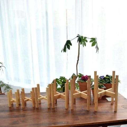 사각 원목 화분 받침대 우드스텐드 15cm 화분용
