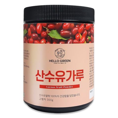 헬로우그린 국산 구례 산수유 가루 300g(통)