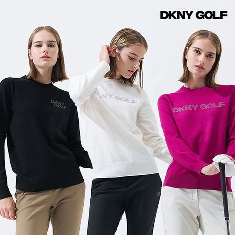 DKNY GOLF 24FW 최신상 여성 울블렌디드 니트 2종