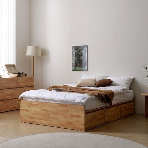 마르체 리움 무헤드 서랍 더블수납침대+독립40T매트리스 BKC794C (착불)