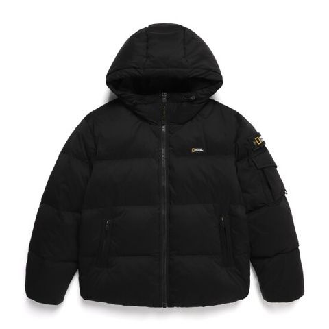 N244UDW820 골든몰 숏 구스 후디 다운 BLACK