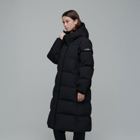 N244WDW860 여성 카이만 롱기장 구스다운 BLACK
