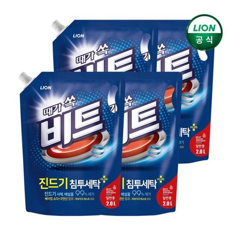 비트 액체 세탁세제 진드기 2L 리필 일반용 x 4개