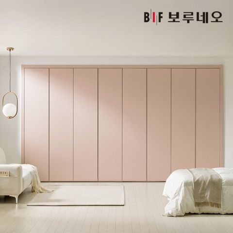 보루네오 E0 히든그루브 여닫이 붙박이장 240cm 매립형 손잡이 8