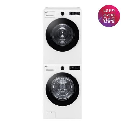 [LG전자 공식인증점] LG 트롬 오브제컬렉션 세탁기 건조기 세트 FG19WN+RG18WN