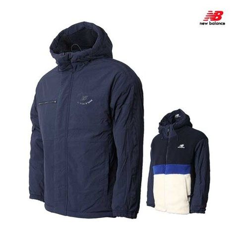 [뉴발란스] UNI 리버시블 덤블플리스 패딩자켓 NBMDA48013-50 블루