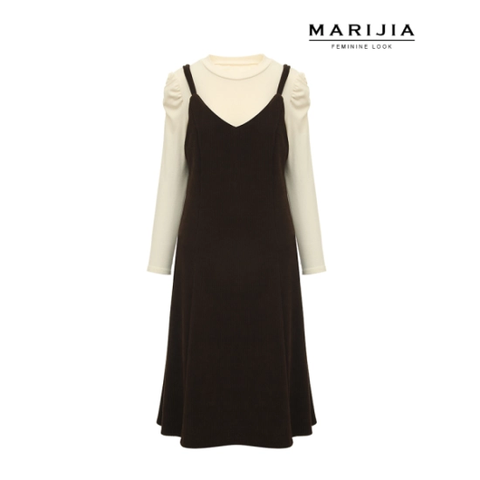 [마리지아][세트][MARIJIA] 코듀로이 뷔스티에 원피스 세트_MSTA