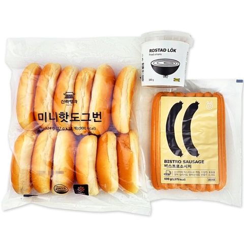 이케아 핫도그세트 핫도그빵 소시지 양파튀김 3종 아이스박스