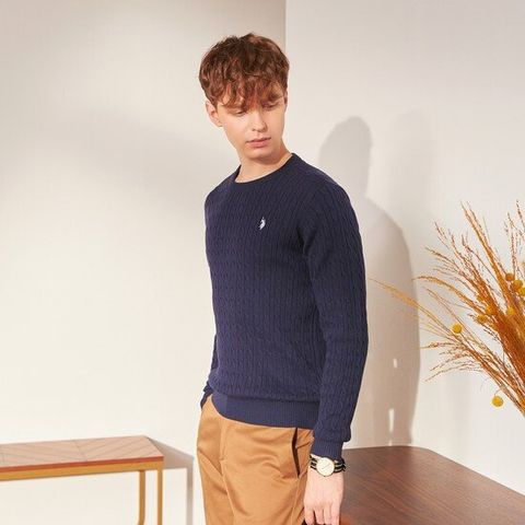 [USPA]화이트라벨 남성 케이블니트(네이비)_CMP20-KT102