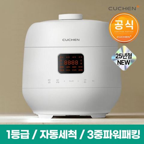 [25년형/10%환급] 쿠첸 더핏 슬림 퓨어화이트 10인용 전기압력밥솥 CRS-FSWD1040PW