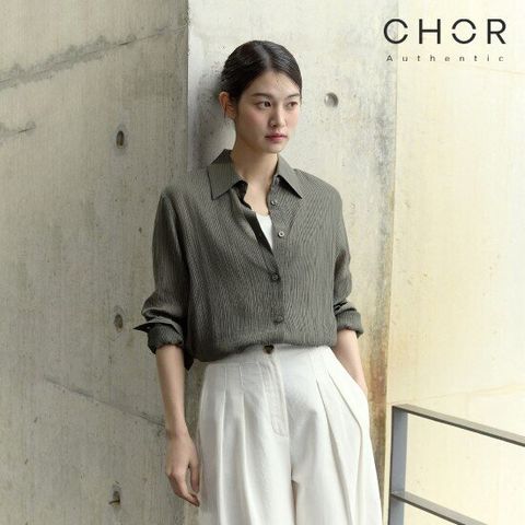 코어 어센틱 시스루 크링클 셔츠 2종