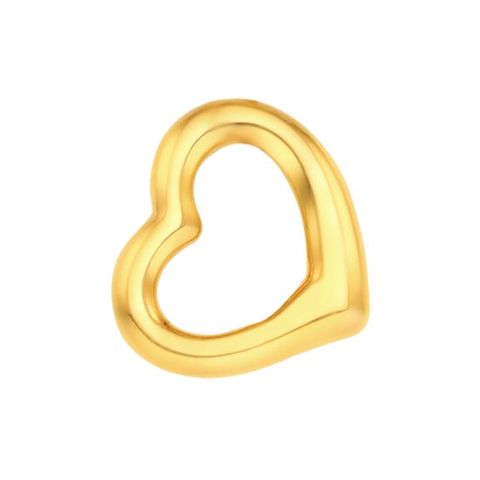 [골드피아] 24K 순금 할로우 볼륨 하트링 팬던트