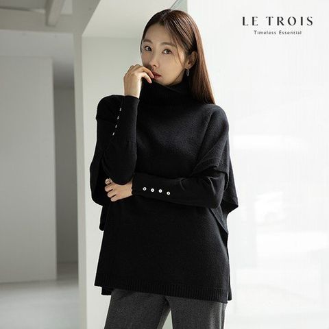 [르투아]24FW  캐시미어블렌디드 케이프