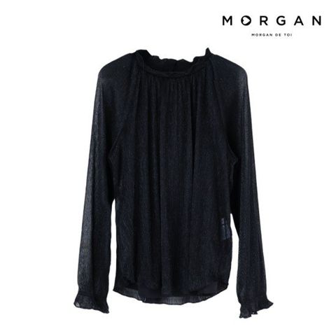 모르간 시어 글리터 블라우스+이너탑