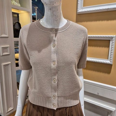 [BCBG] 비씨비지 가을24 보라 반팔 가디건 B4C7K203