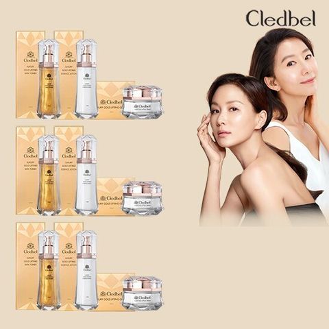 끌레드벨 럭셔리골드 풀기초세트(스킨+로션+크림) 3set