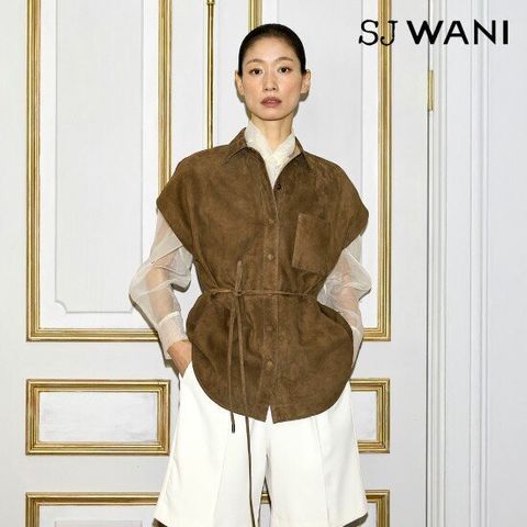 SJ와니 25SS 스웨이드 슬리브리스 재킷 [런칭 가격 499,900원]