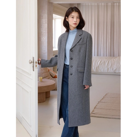 [ 현대백화점 ]올리브데올리브 울혼방 클래식 롱 단직 코트 OW4WHA510