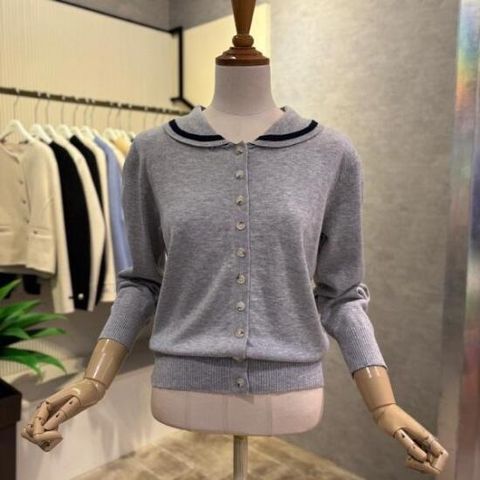 [ab.f.z]AFZ1HY501_배색 라운드 카라 가디건