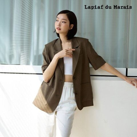 라삐아프 25SS 라삐아프 린넨 하프슬리브 재킷