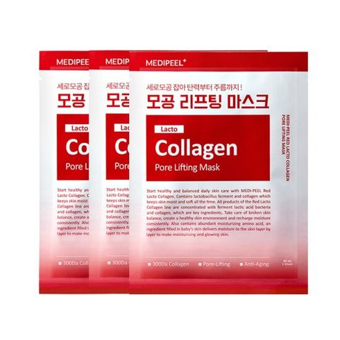 메디필 콜라겐 마스크팩 30ml 3통발송 락토 포어 리프팅 속건조해결 마스크시트 콜라겐팩 피부보습 수분 영양 리프팅 피부탄력 모든피부용 건성피부 지성피부