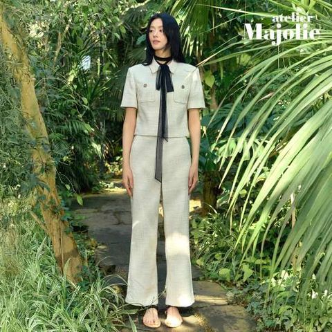 아뜰리에마졸리 루미에르 트위드 롱 팬츠 1종 [런칭 가격 79,900원]